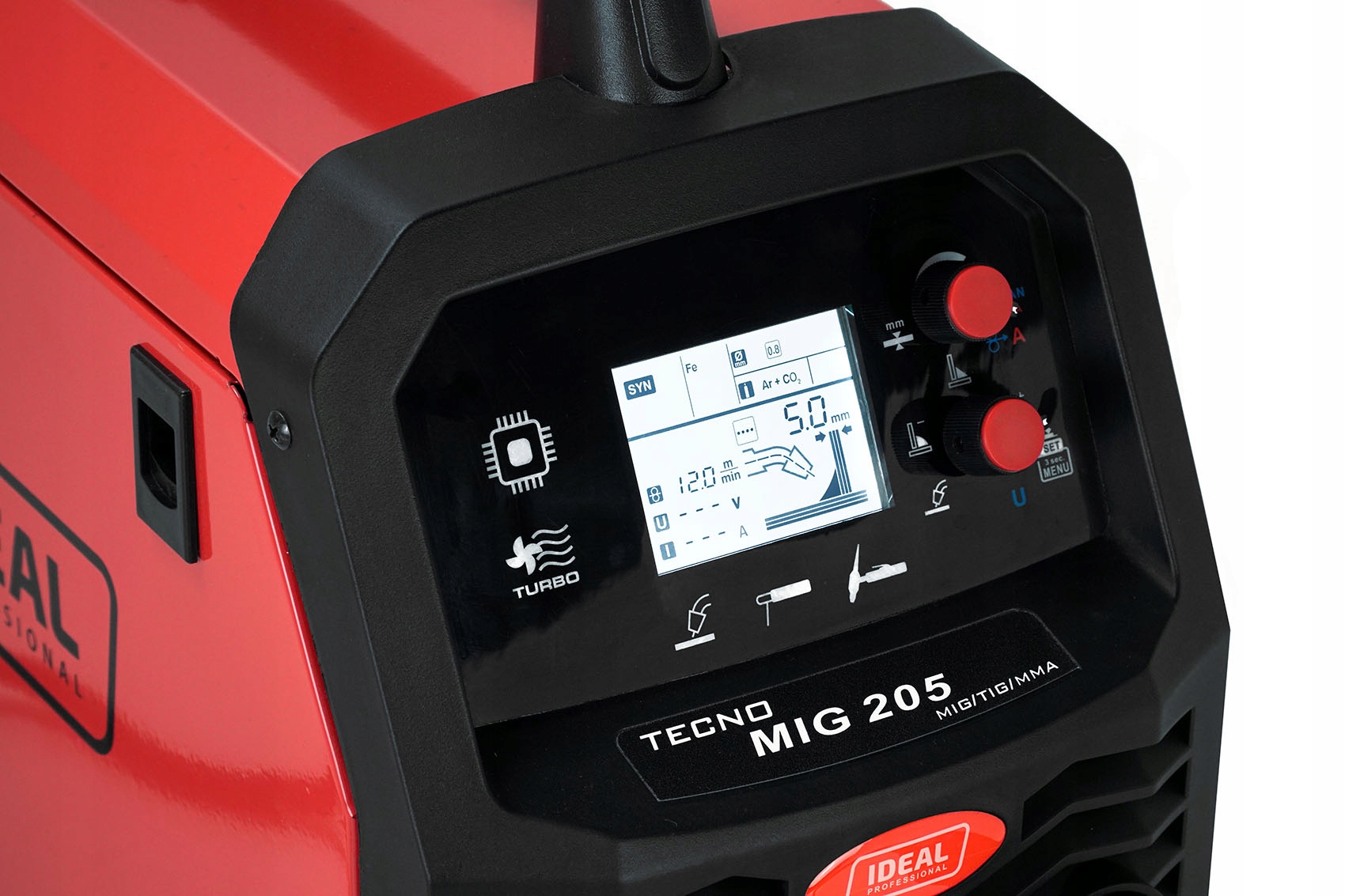 Spawarka MIGOMAT MIG 200 LCD Synergia Aluminium Model IDEAL MIG 205 LCD