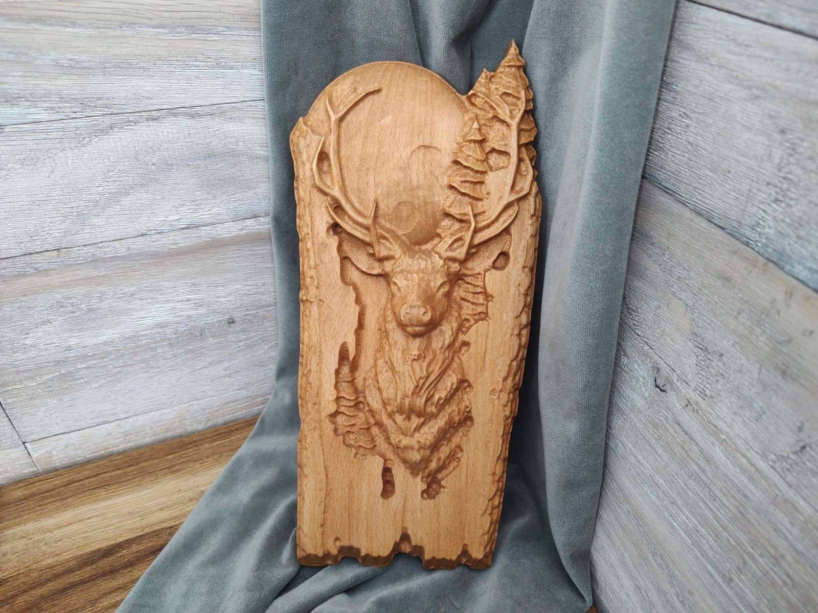 Obraz ve dřevě Jelen na dárek pro lovce 30c