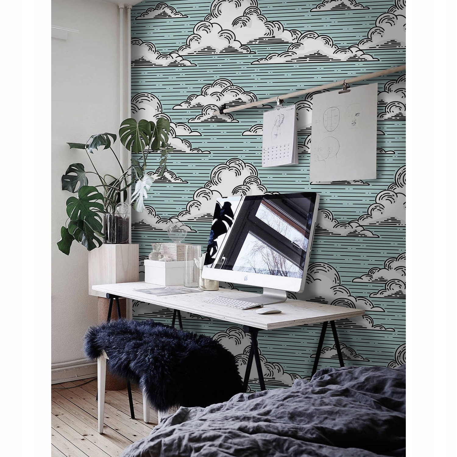 

Samoprzylepna fototapeta Chmury białe 250x250 cm