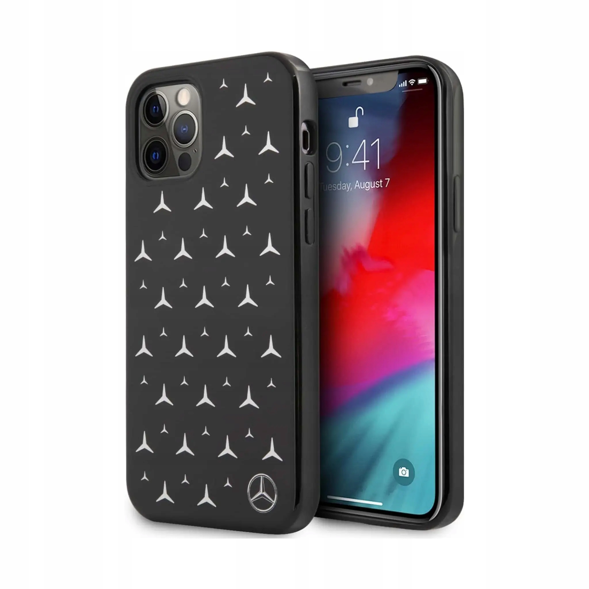 Etui Mercedes do iPhone'a 12 12 Pro, czarne
