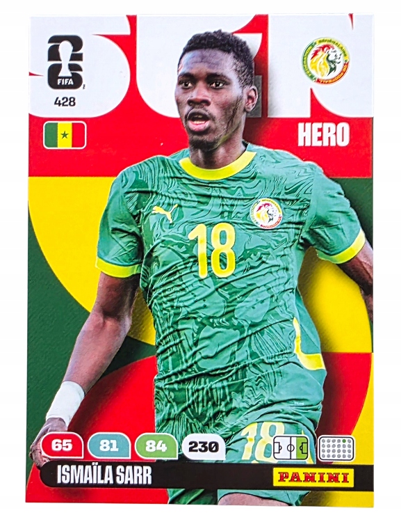 Karty Piłkarskie do albumu Panini World Cup 2026 Hero Senegal 428 Sarr