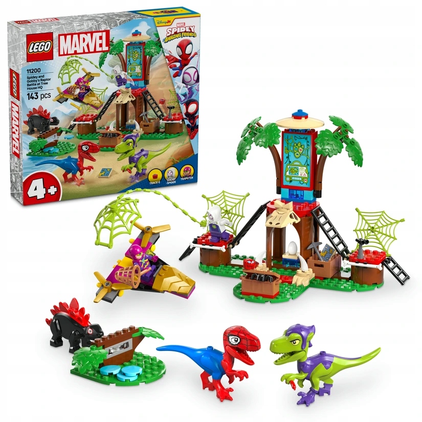 Lego Marvel 11200 Spidey, Gobby a raptoří bitva na základně na stromě