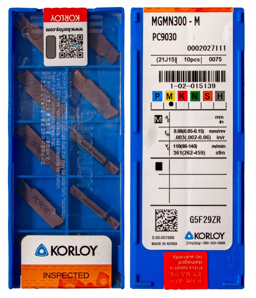 Płytki Węglikowe MGMN300 PC9030 Korloy