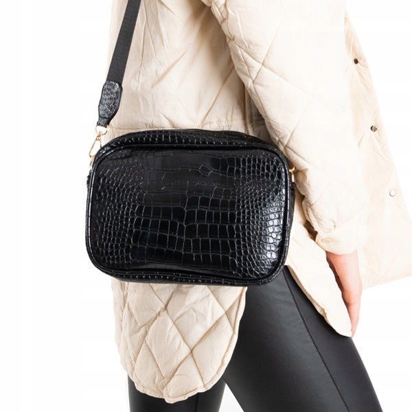 

21-387 Black Czarna Mała Torebka Uniwersalny