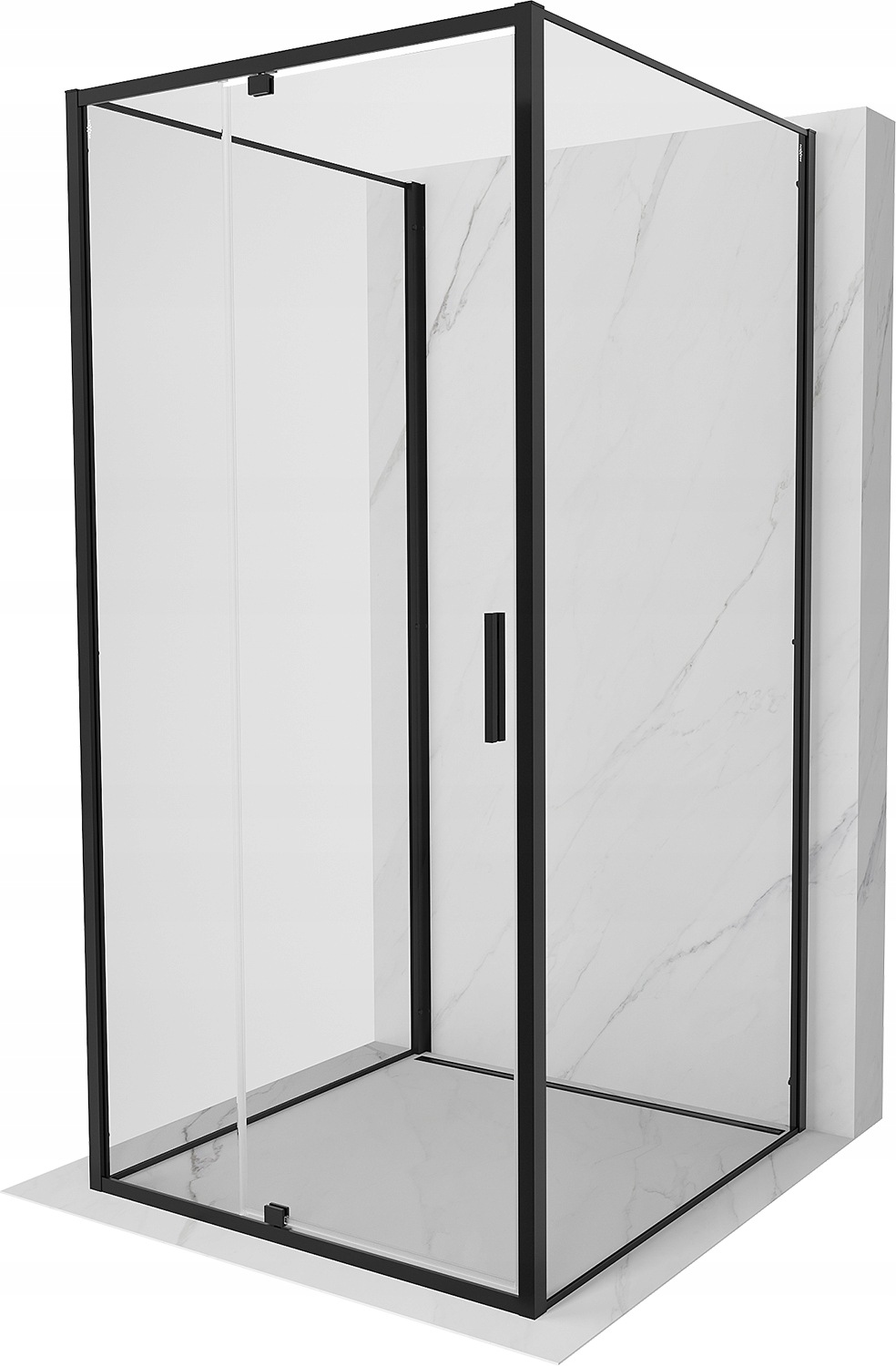 Mexen Exo-3S kabina prysznicowa 3-ścienna uchylna 120 x 120 cm, transparent