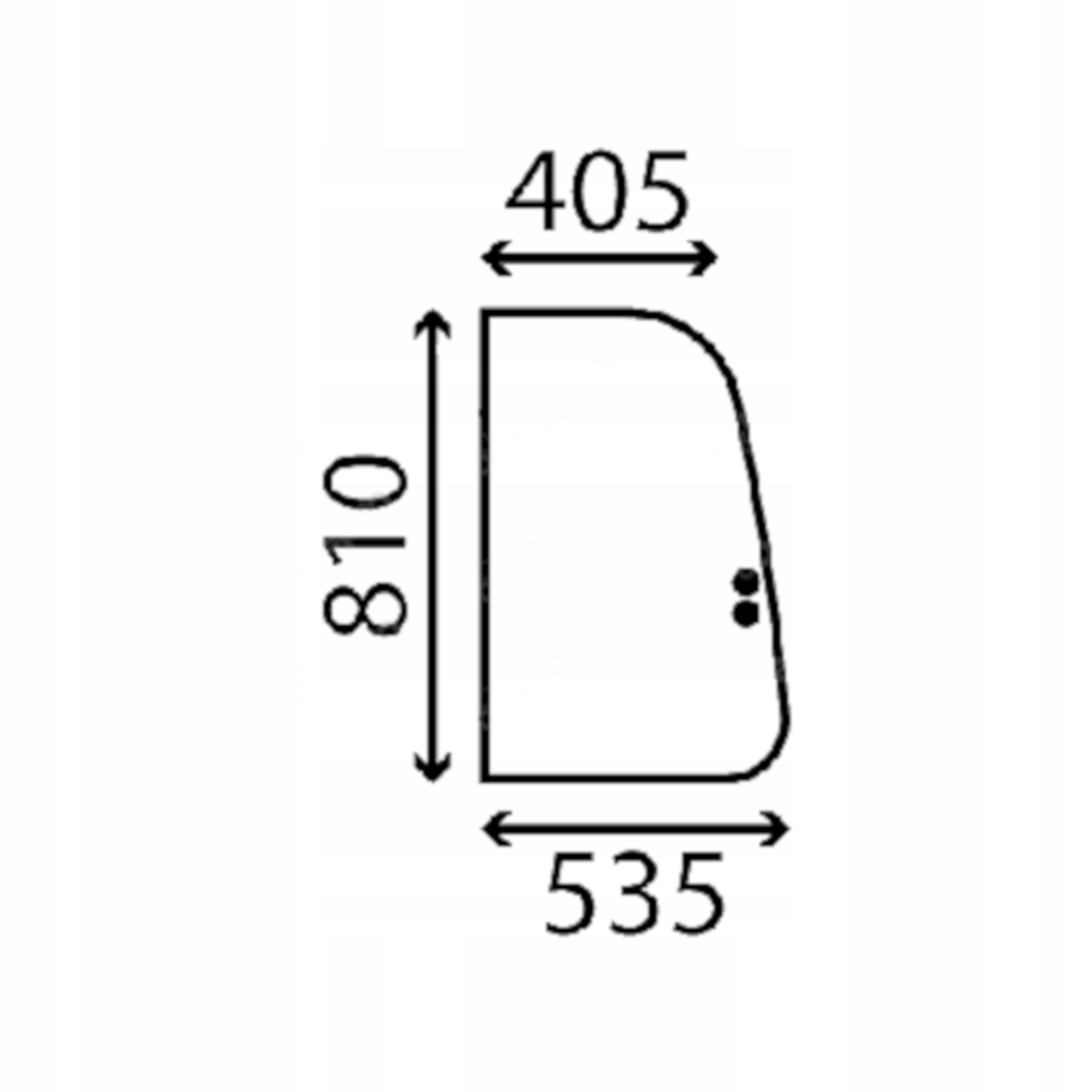 sklo Takeuchi boční pravé přední 3386-30630