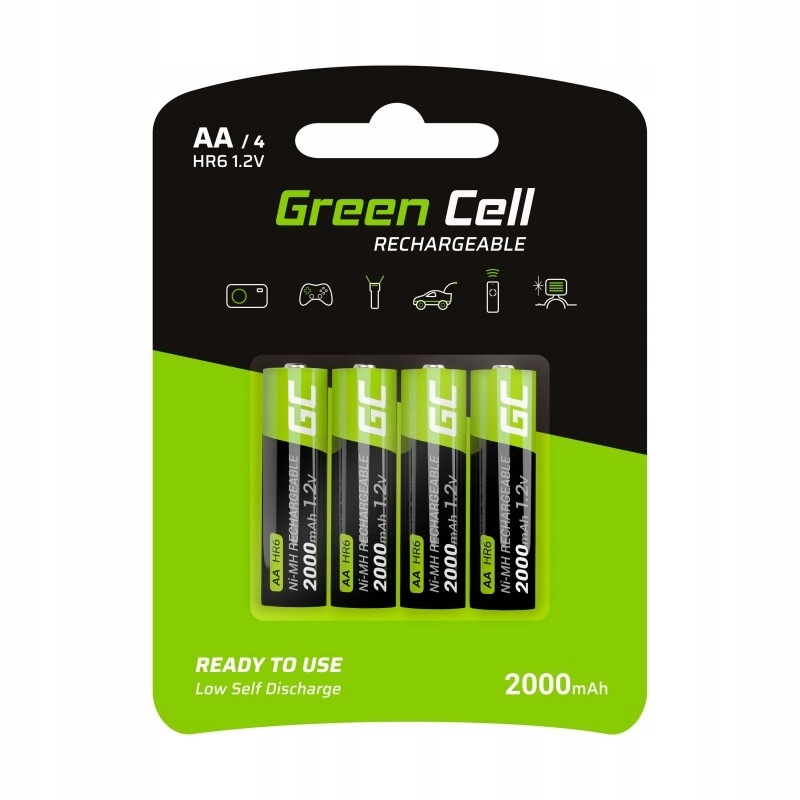 Green Cell Akumulatorki Paluszki 4x Aa HR6 2000 mAh