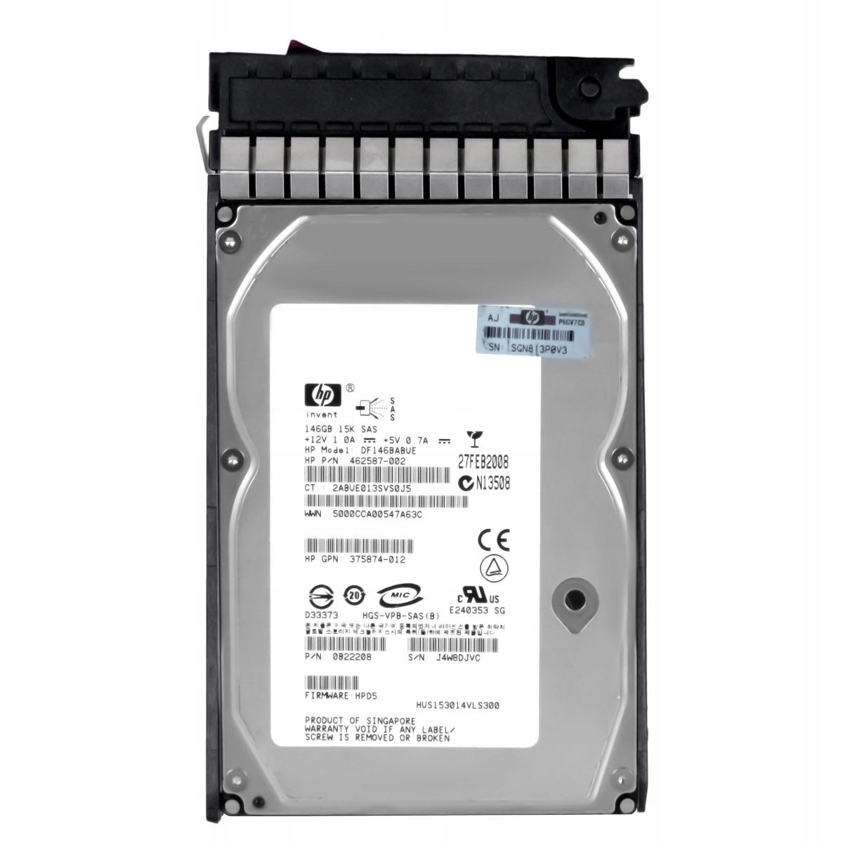 Hp 462587-002 146GB 15K 16MB Sas 3.5'' DF146BABUE