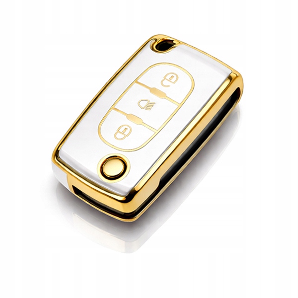 Etui Tpu Na Kluczyk Do Samochodu Pokrowiec Do Citroen Peugeot Białe