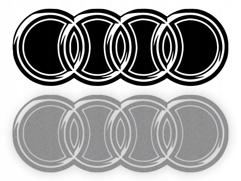 Naklejka AUDI Logo W06 na samochód na auto - ODBLASKOWA| HOLOGRAM