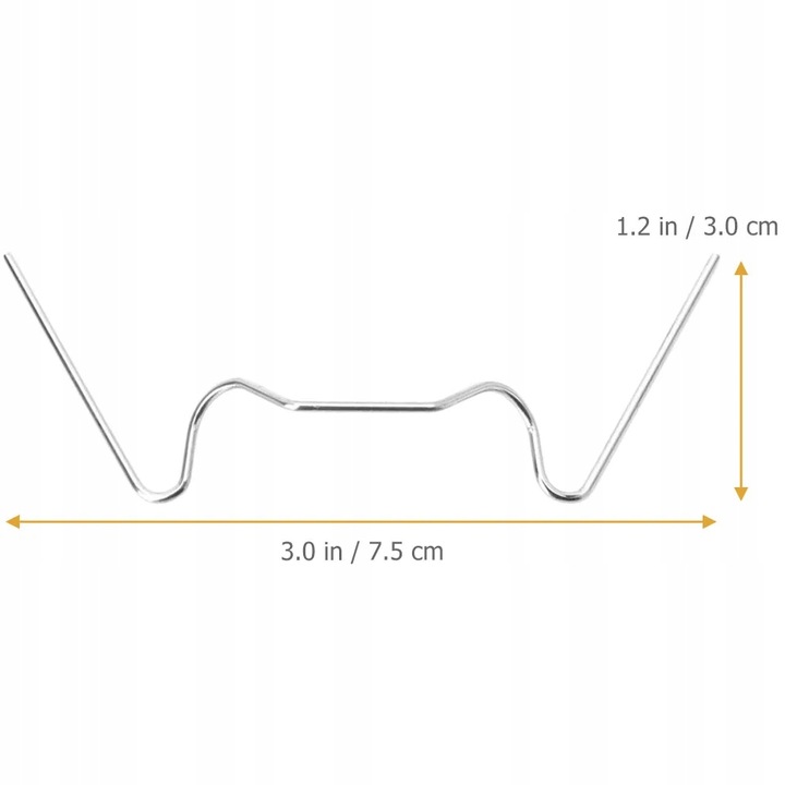 ZESTAW SPINEK MONTAŻOWYCH SZKLARNIA SPINKI 75 SZT Długość 0.2 m