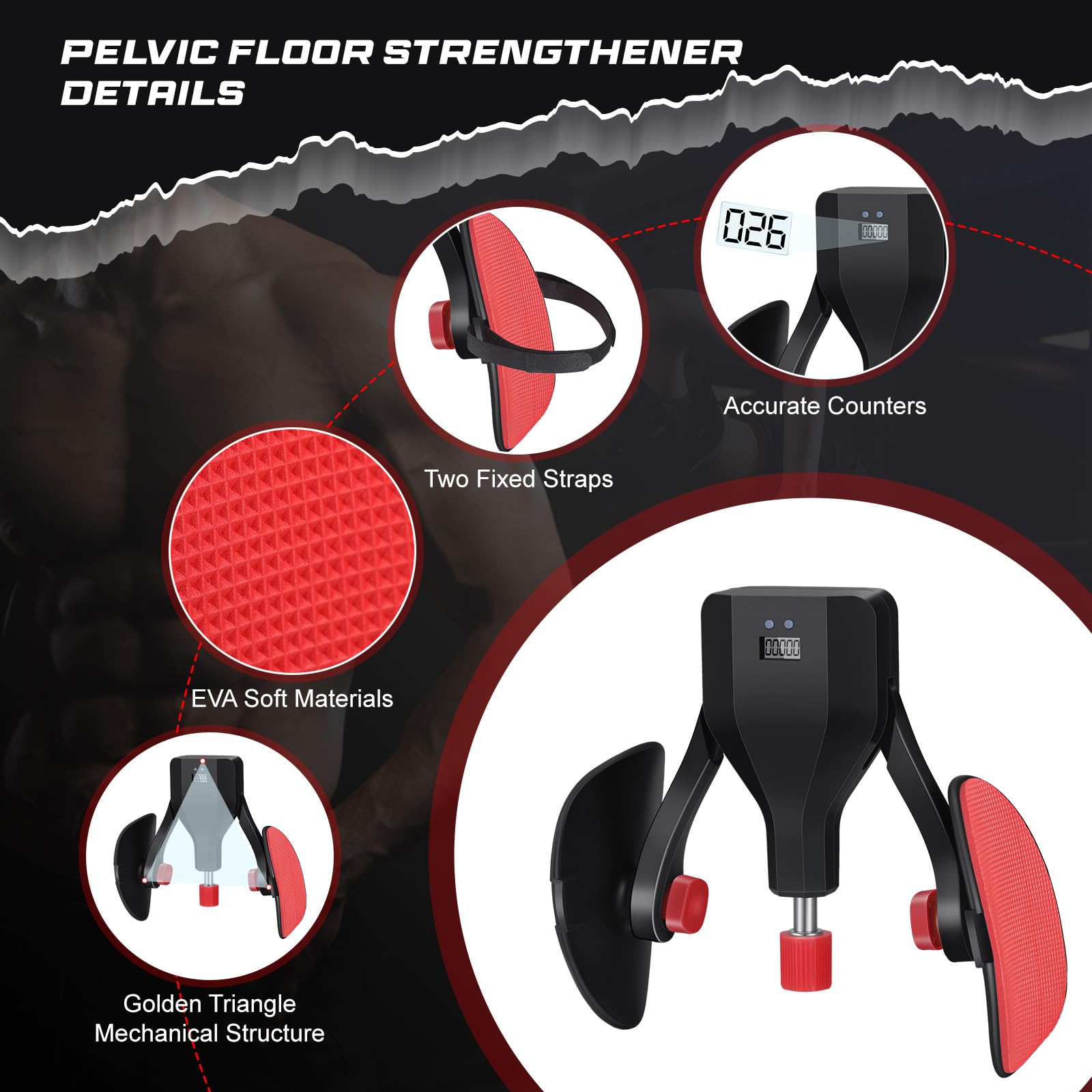 BECKENBODEN Trener Mięśni Kegla Dla Mężczyzn i Kobiet 10-50kg 360° Trening — miniatura 4