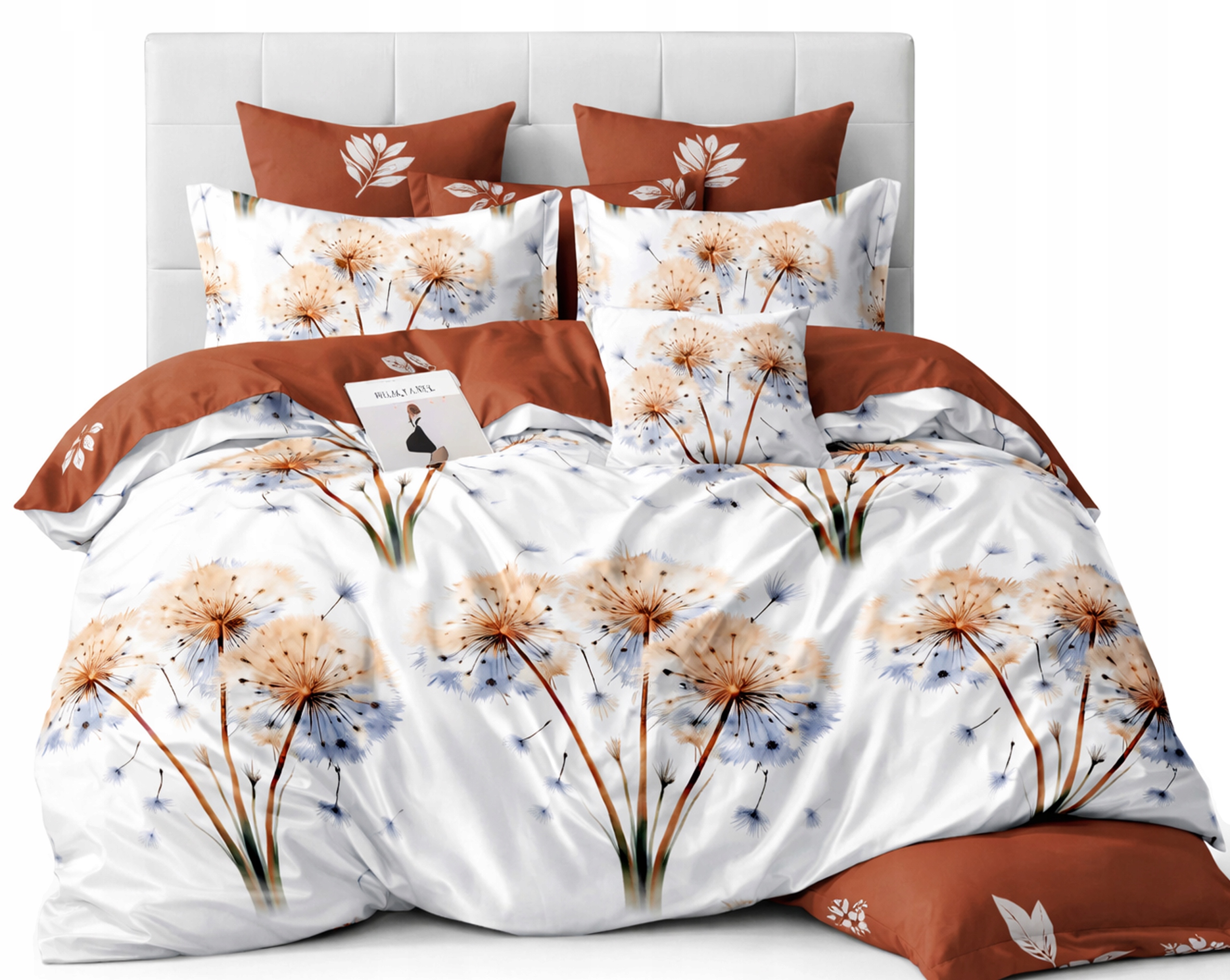Povlečení Flanela 200x220 2 povlaky na polštáře 70x80 na zip, květiny, foukače