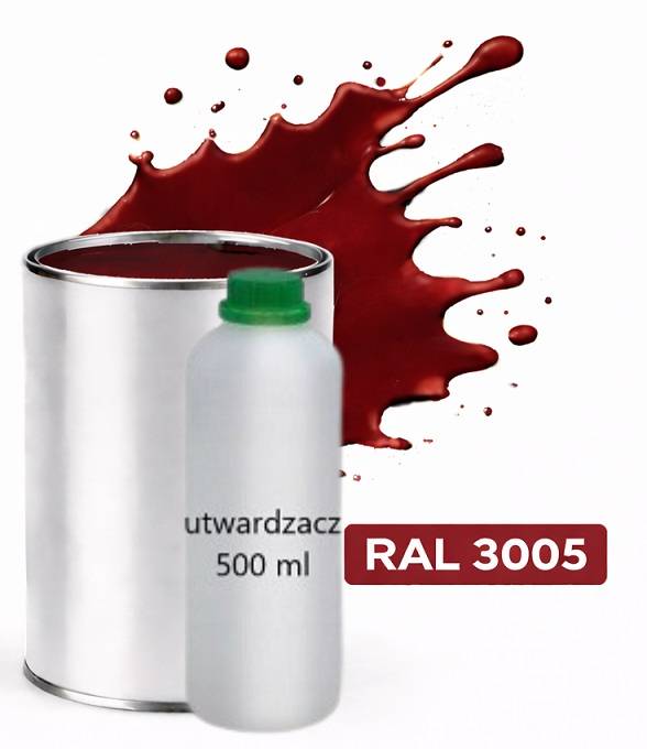 Ral 3005 Polyuretan Akryl 2:1 1L Pololesklý Lak Tužidlo Normal 0,5L