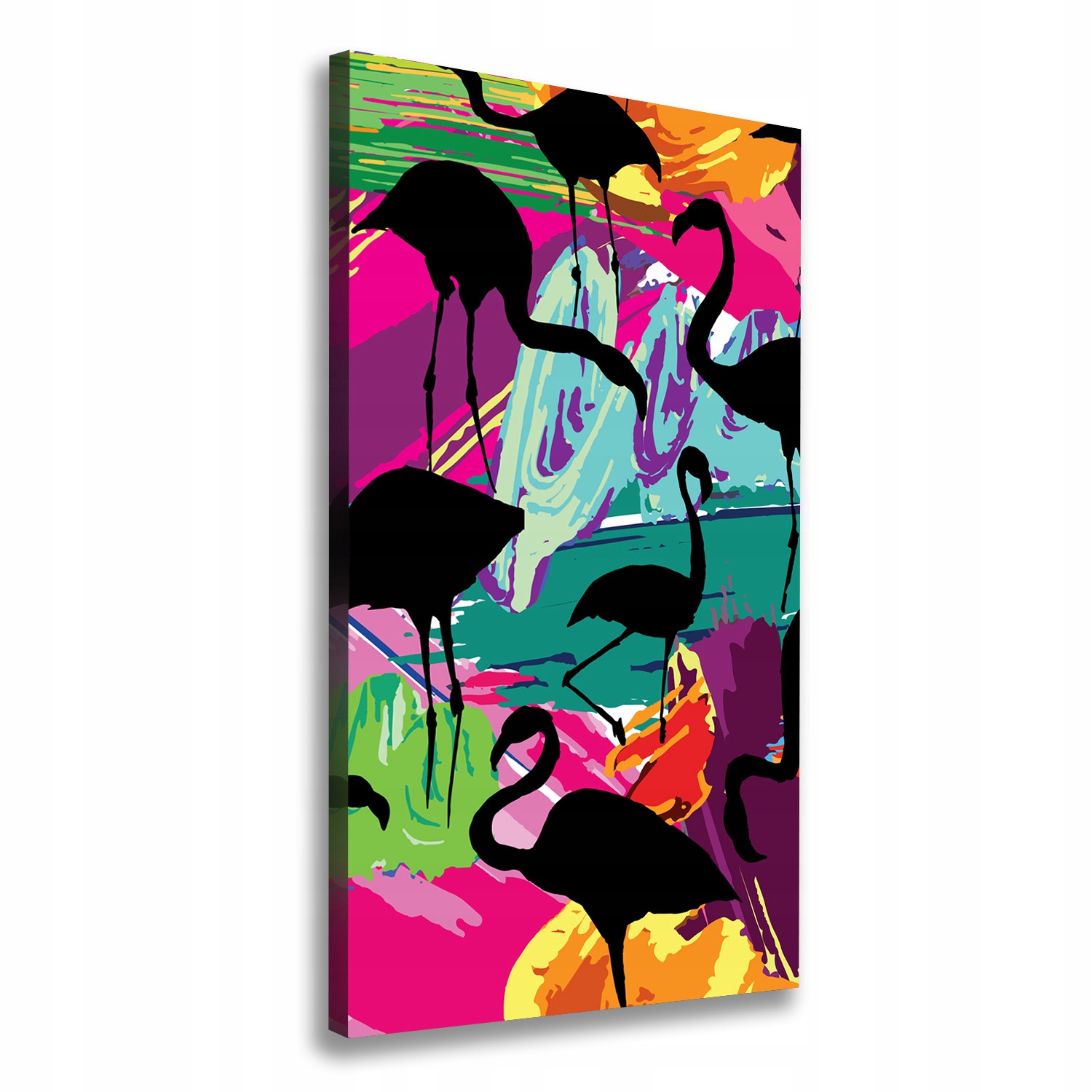 Fotoobraz obraz na plátně do obývacího pokoje Plameňáci 50 x 100 cm