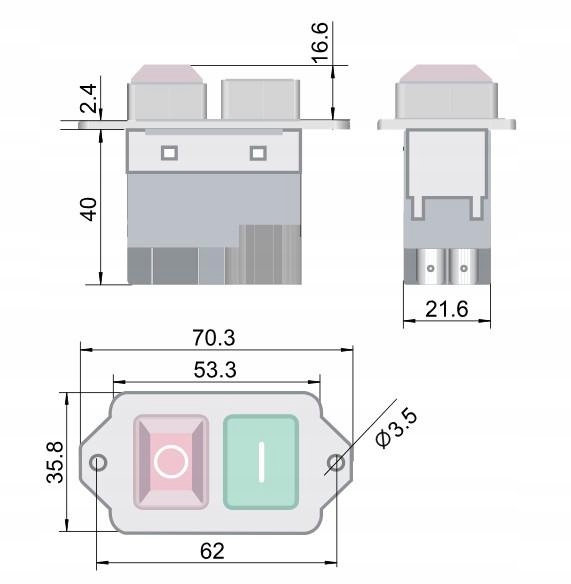 Przycisk wyłącznik bezpieczeństwa SSTM-04 Tracon Marka Tracon
