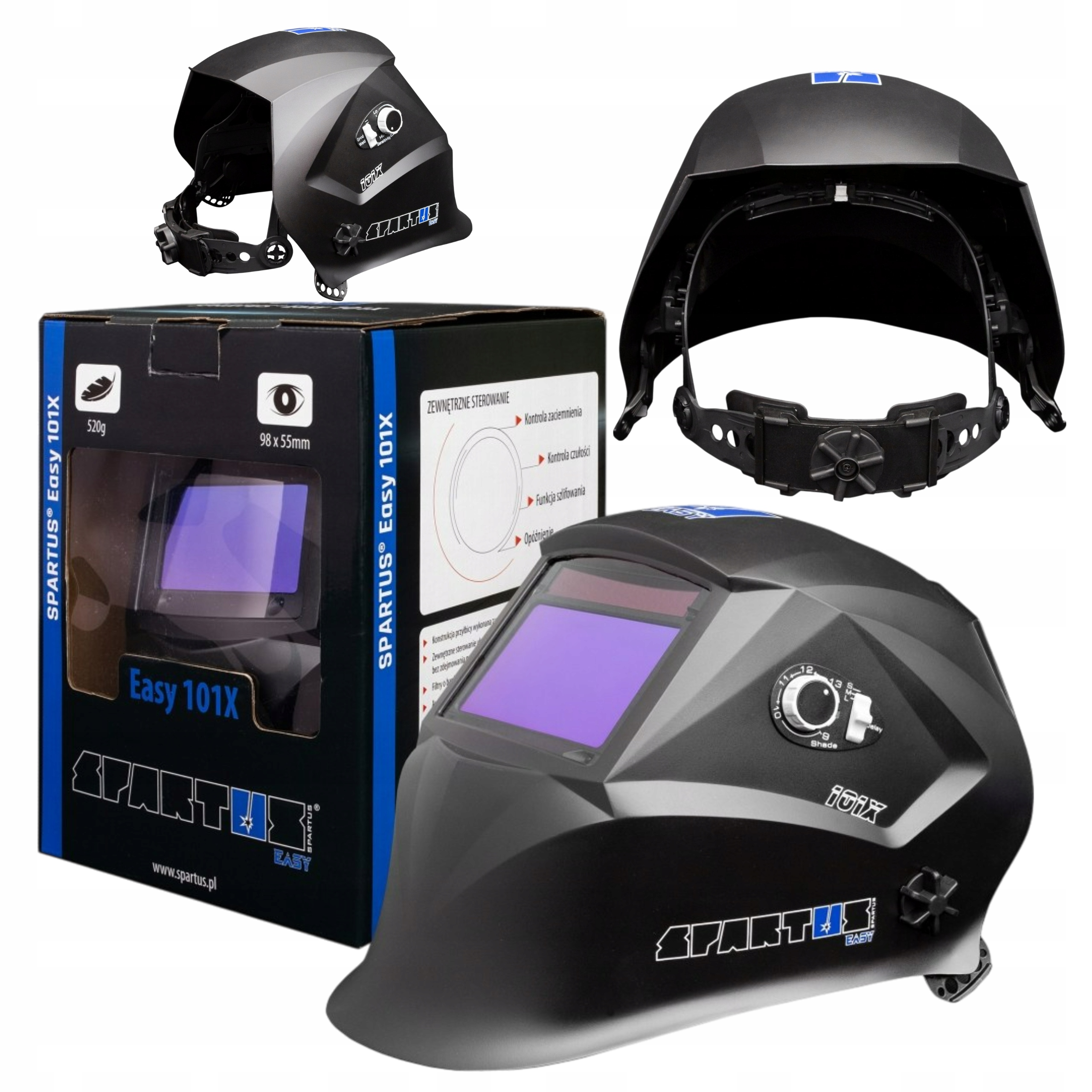 Przyłbica Spawalnicza Spartus Easy 101X Spartus Mig Tig Mma Automatyczna