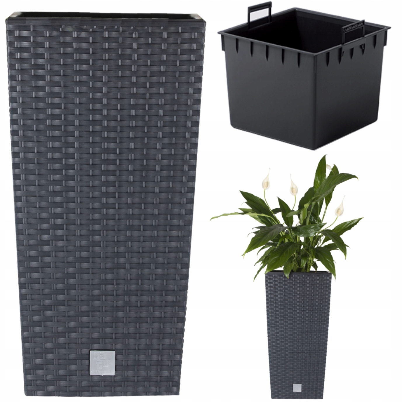 

Doniczka Donica Rato DRTS170 Antracyt Wkład 17cm