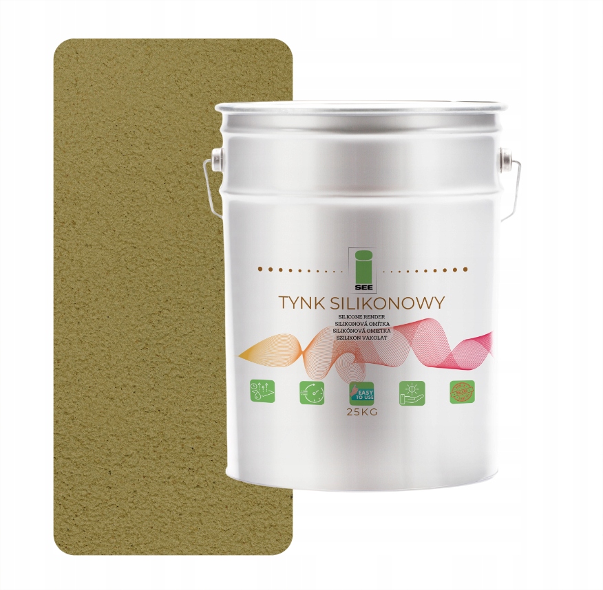 Silikónová Fasádna Omietka Pistáciová 1.0 MM Paropriepustná 25 Kg