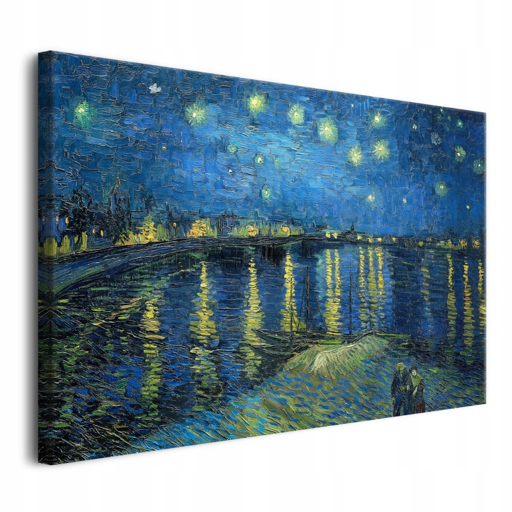 Malířská reprodukce Obraz na plátně do obývacího pokoje Hvězdná noc 80x120 cm