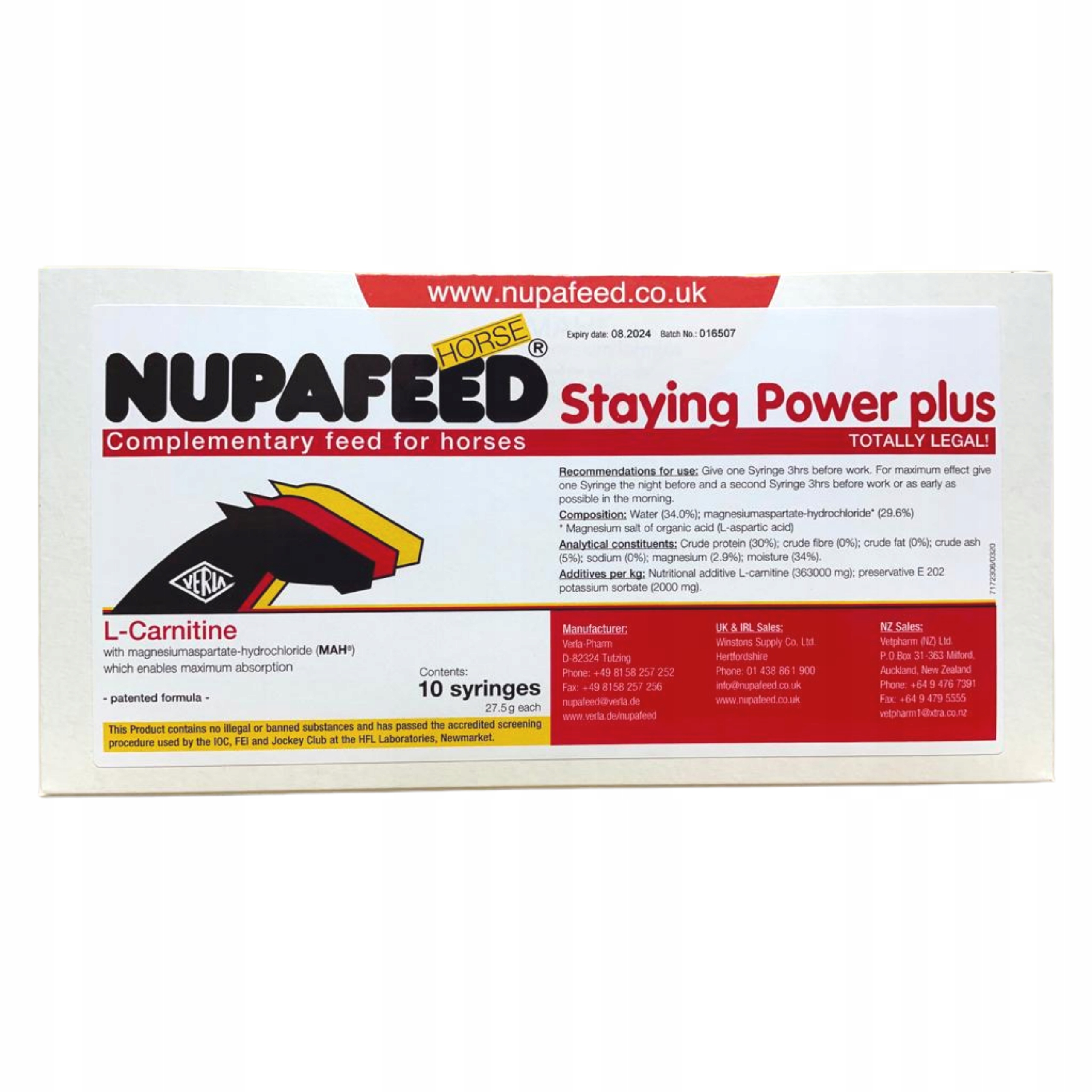 NUPAFEED STAYING POWER L-KARNITYNA BOOSTER ENERGIA WYTRZYMAŁOŚĆ Z MAGNEZEM Kod producenta 8502510_1