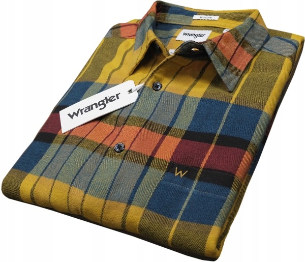 WRANGLER KOSZULA flanelowa REGULAR FIT kratka S