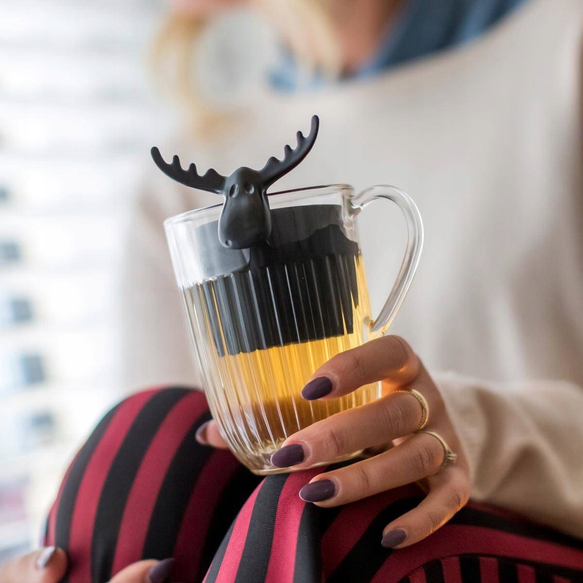 ZAPARZACZ SITKO DO HERBATY NA FILIŻANKĘ ŁOŚ KOZIOL Materiał silikon