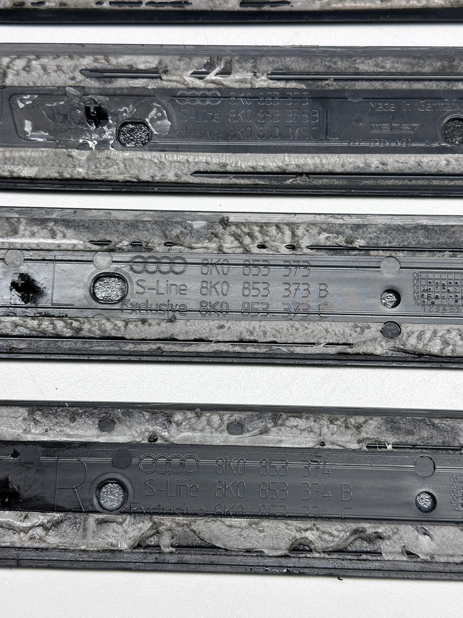 AUDI A4 B8 SLINE mouldings threshold moulding threshold 8K0853373B 8K0853374B