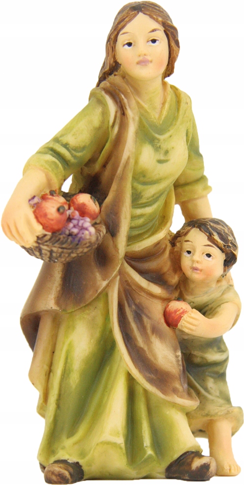 

Dziewka z dzieckiem- 9,5cm wys do fig. o wys. 10cm