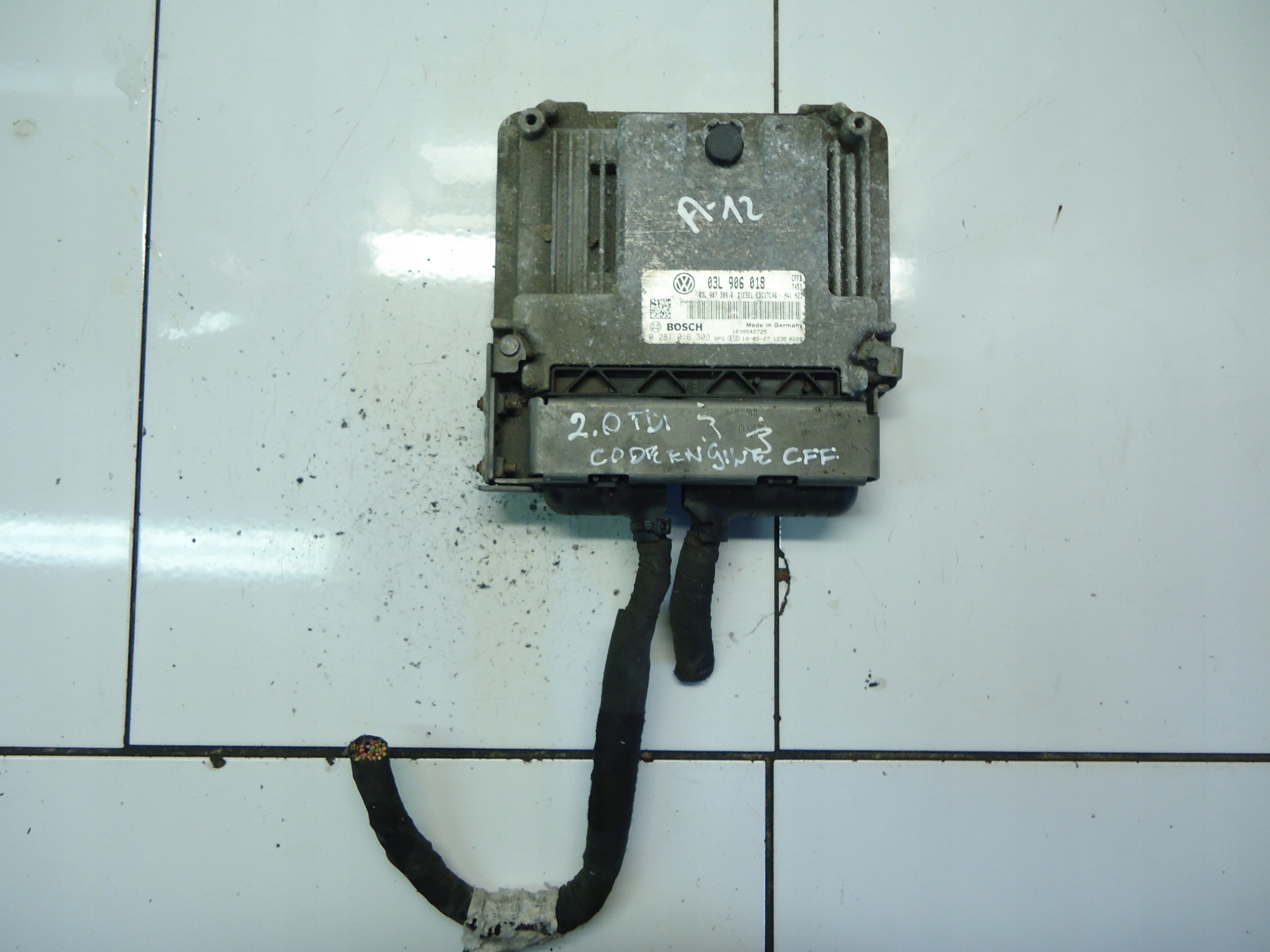 VW AUDI SKODA SEAT 2.0TDI CFF computer control unit 03L906018 0281016309