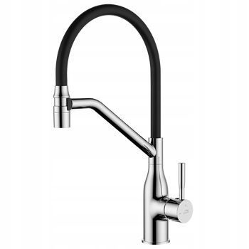 Laveo Kuchynská Stojanková Batéria S Výtokom U Colina, Chróm/čierna