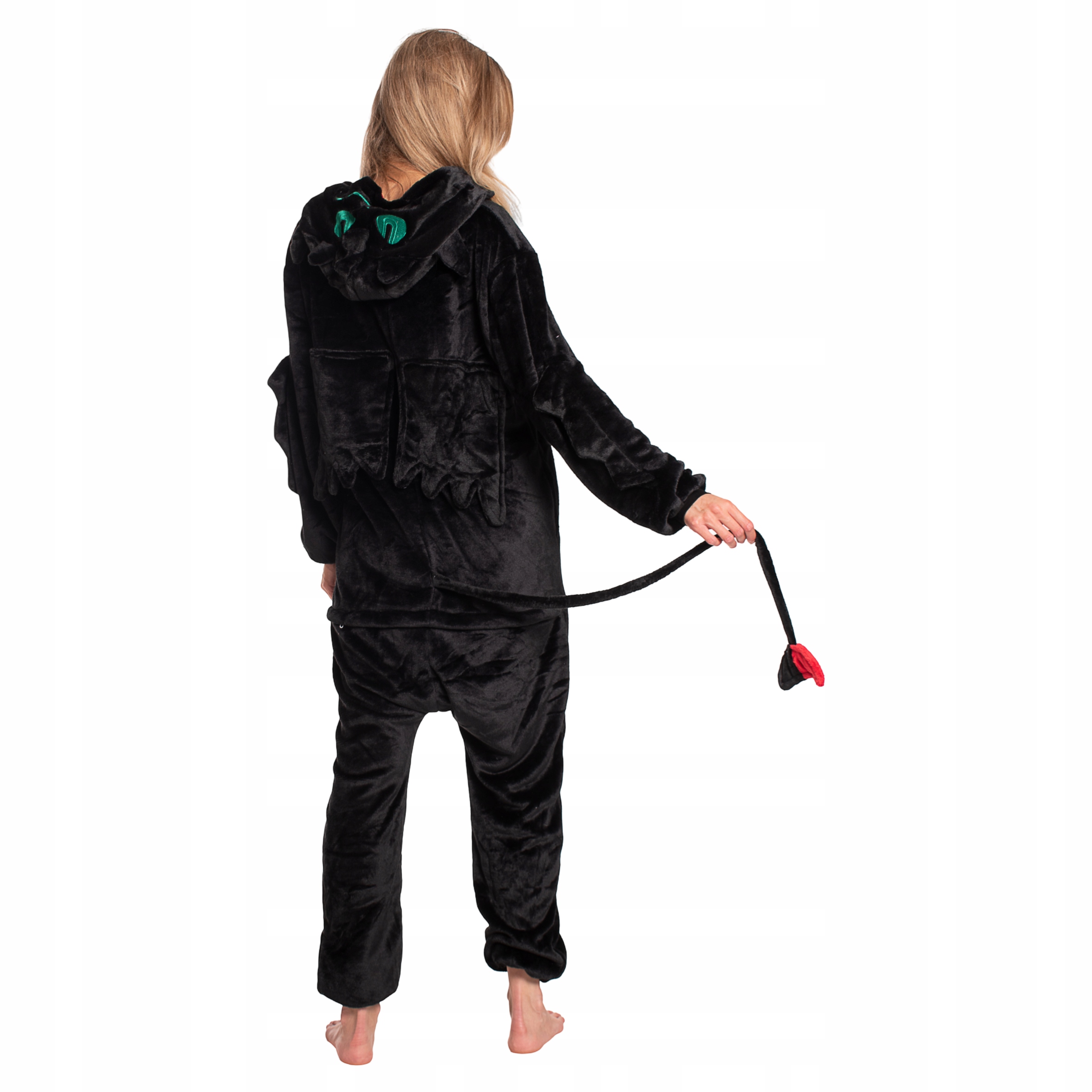 Dámské pyžamo kombinéza Kigurumi Onesie Drak Bezzubka Černá 165-175 L