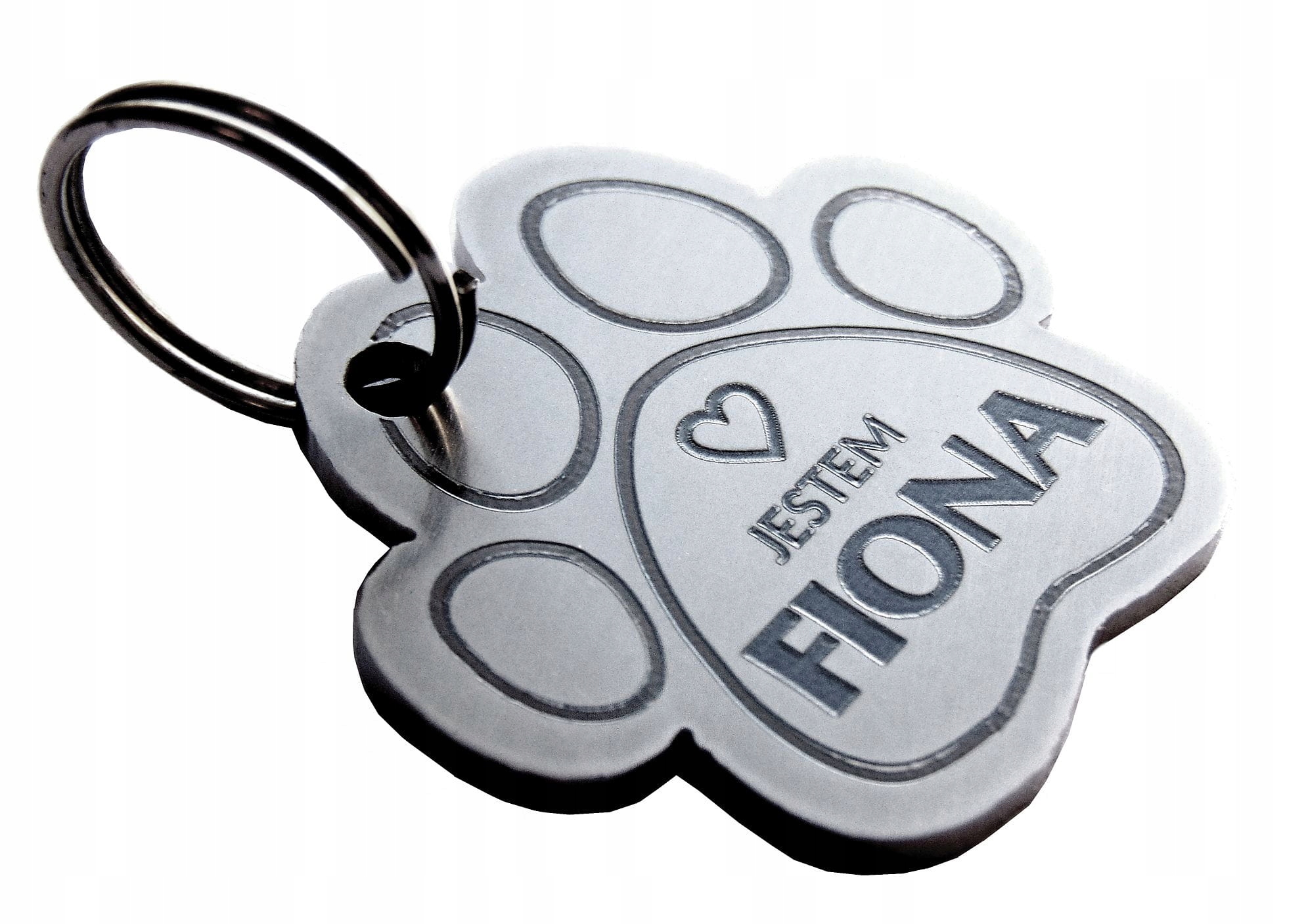 

Metalowy identyfikator,adresówka-ŁAPKA Grawer-35mm