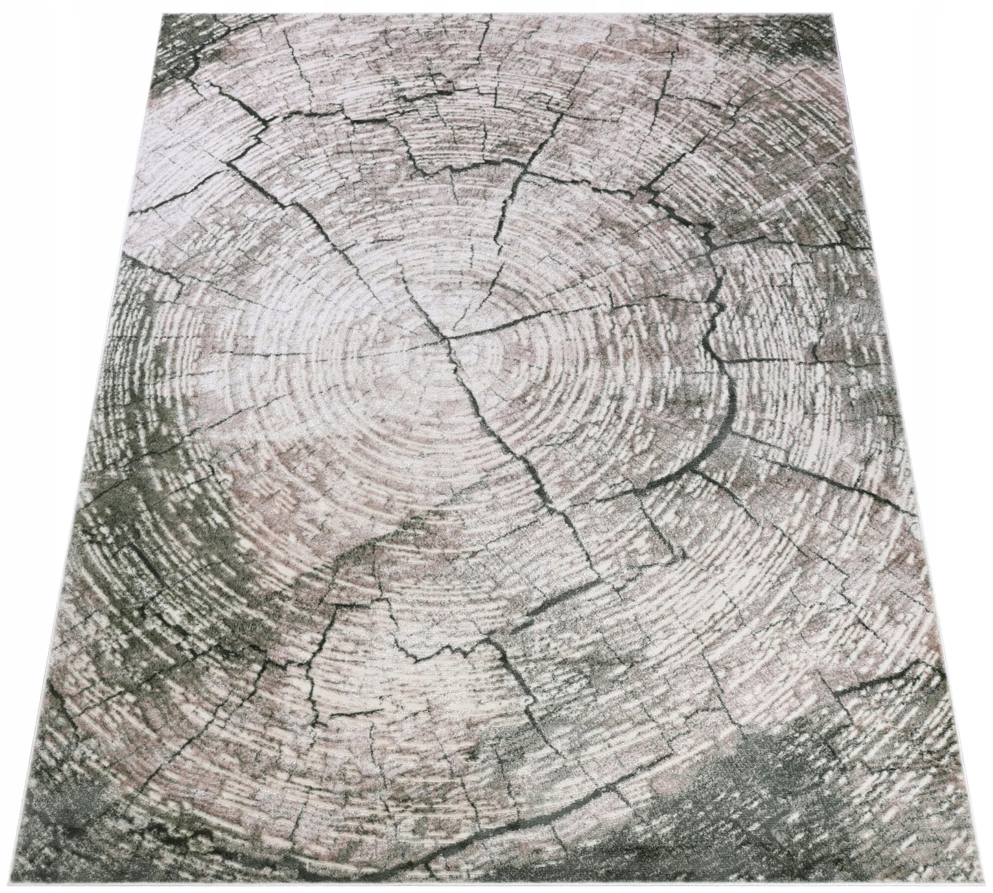 Koberec Komo 80x150 Stylový moderní s leskem béžový zelený w21