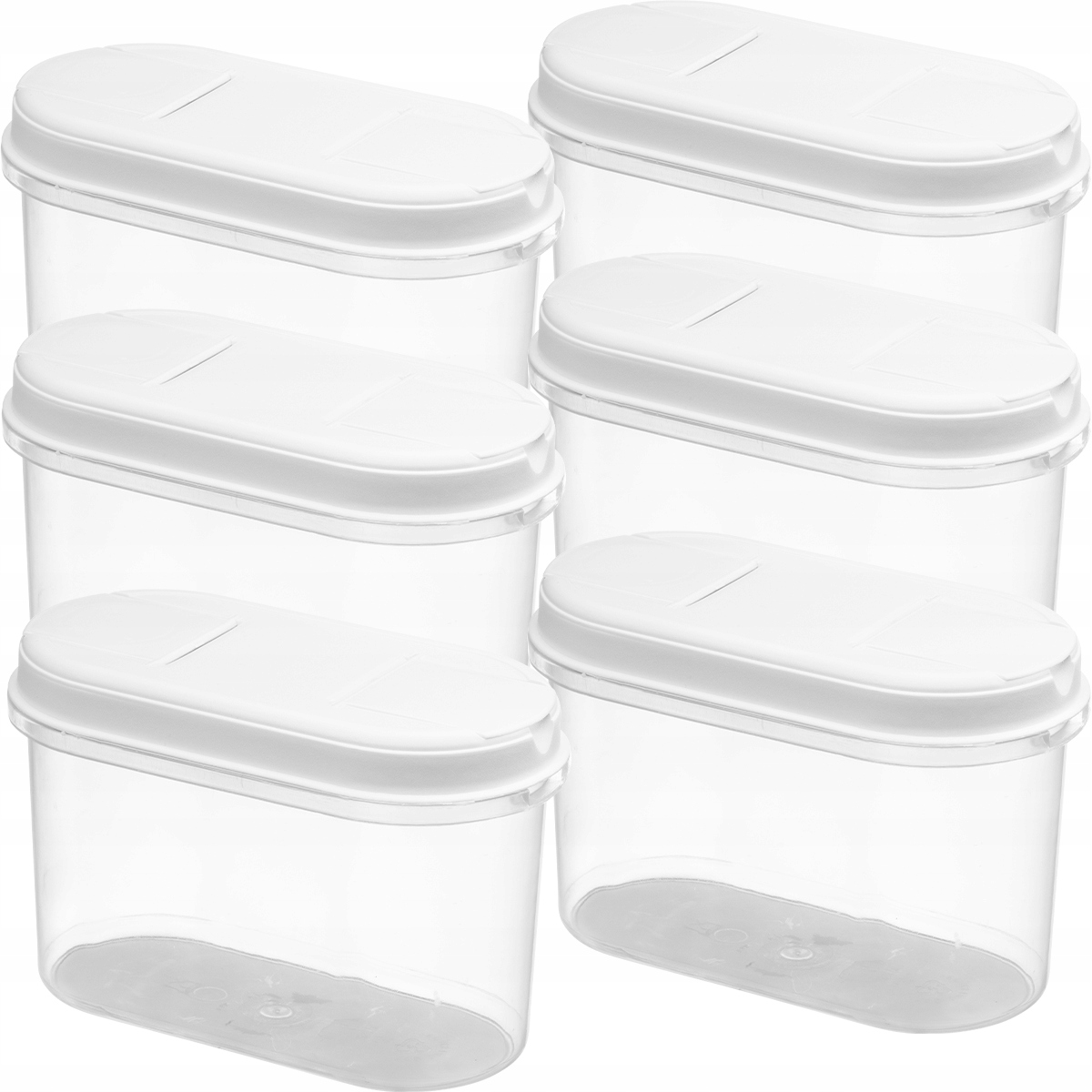 

Zestaw Pojemników Żywność Sypkie Przyprawy 6x