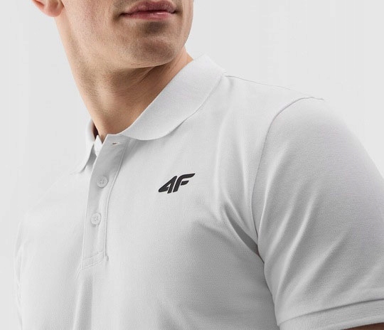 KOSZULKA MĘSKA POLO 4F BIAŁA BAWEŁNA T-SHIRT BIAŁY ROZM. M Płeć mężczyzna