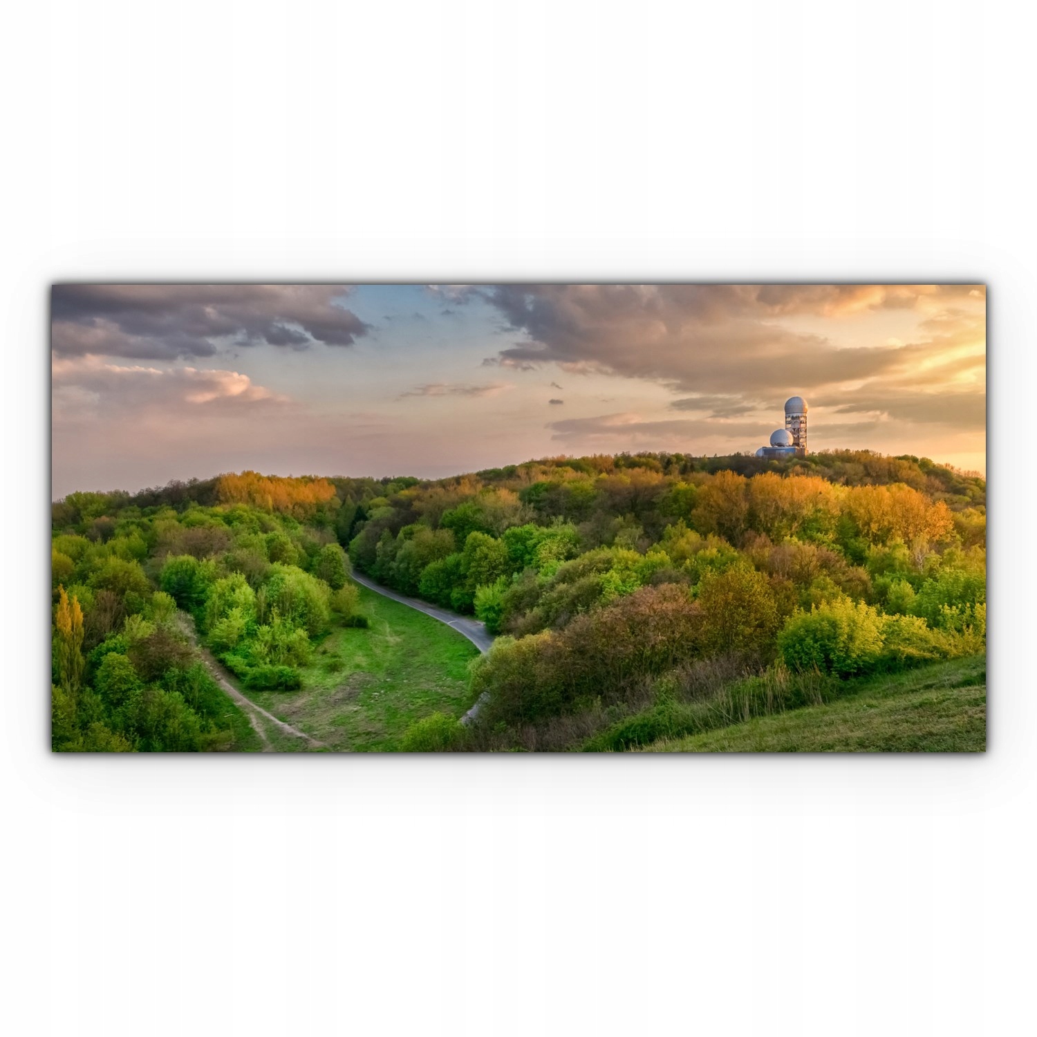 

Canvas na ramie ścienny 100x50 Wieś Zachód Słońca