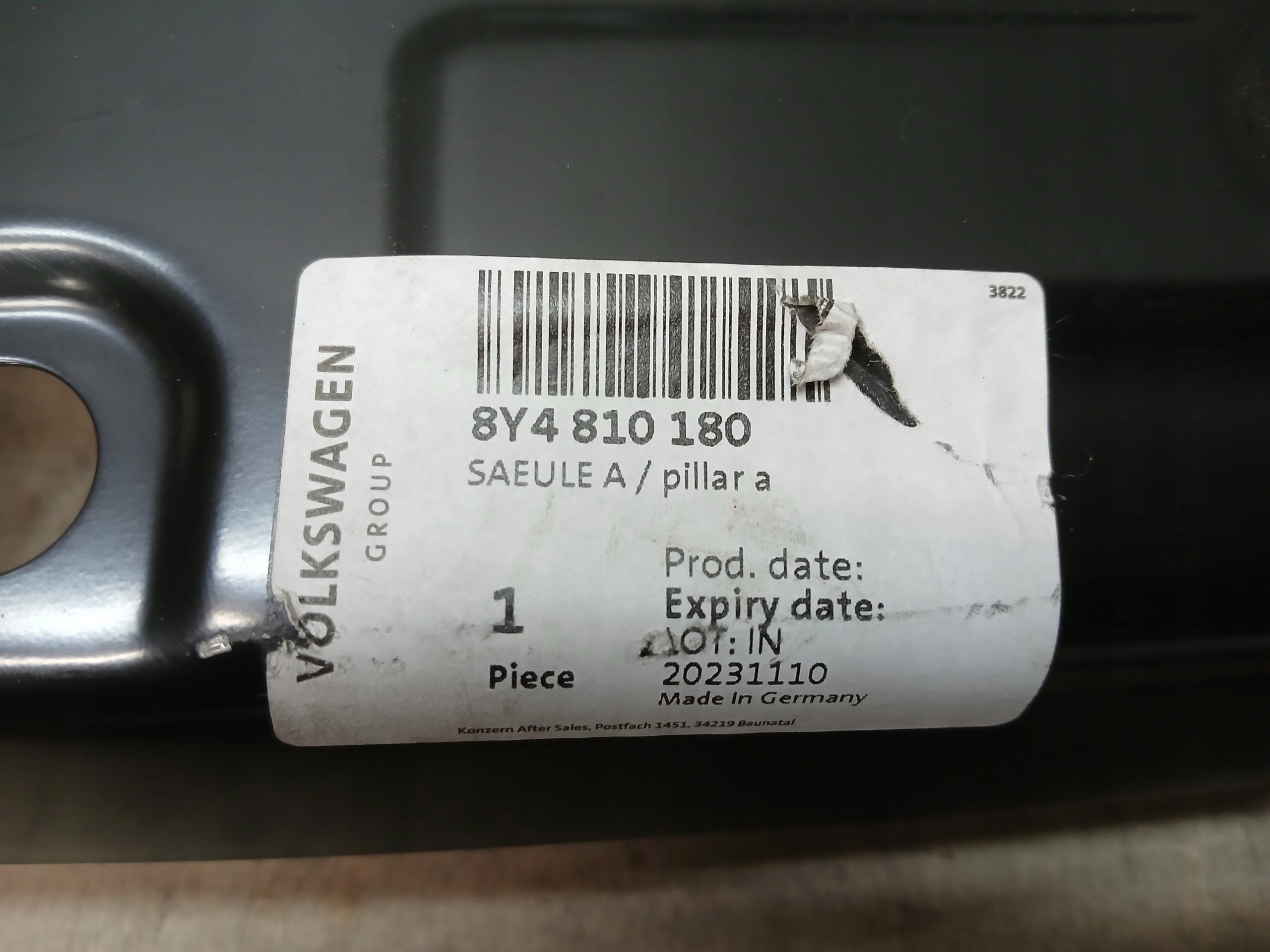 pillar inner right AUDI A3 8Y4 8Y4810180