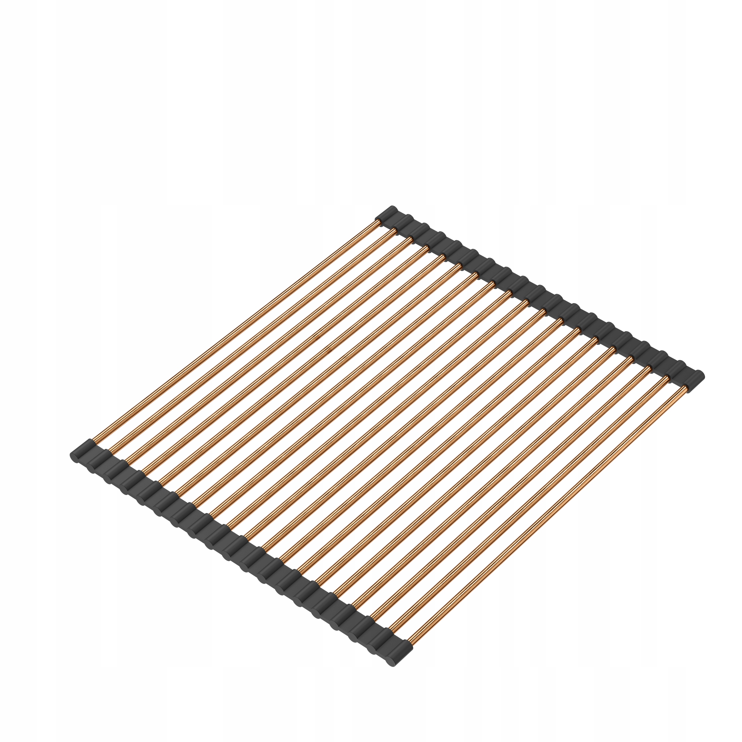 Quadron Elastická odkapávacia podložka do umývadla oceľová silikón 43x32 cm meď
