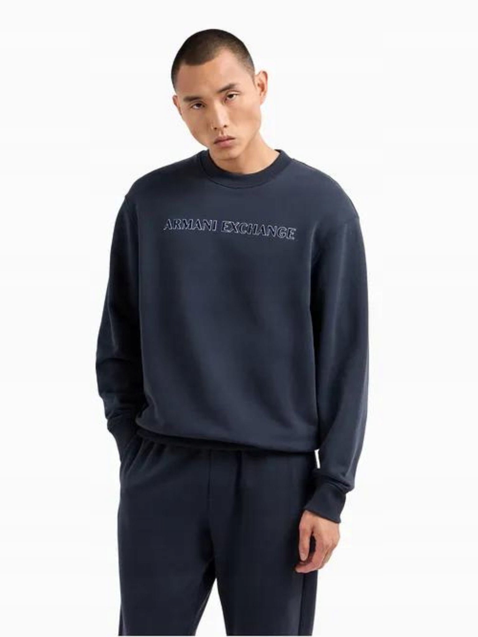 Pánská mikina Armani Exchange 6DZMBA Zjadz tmavě modrá XXL