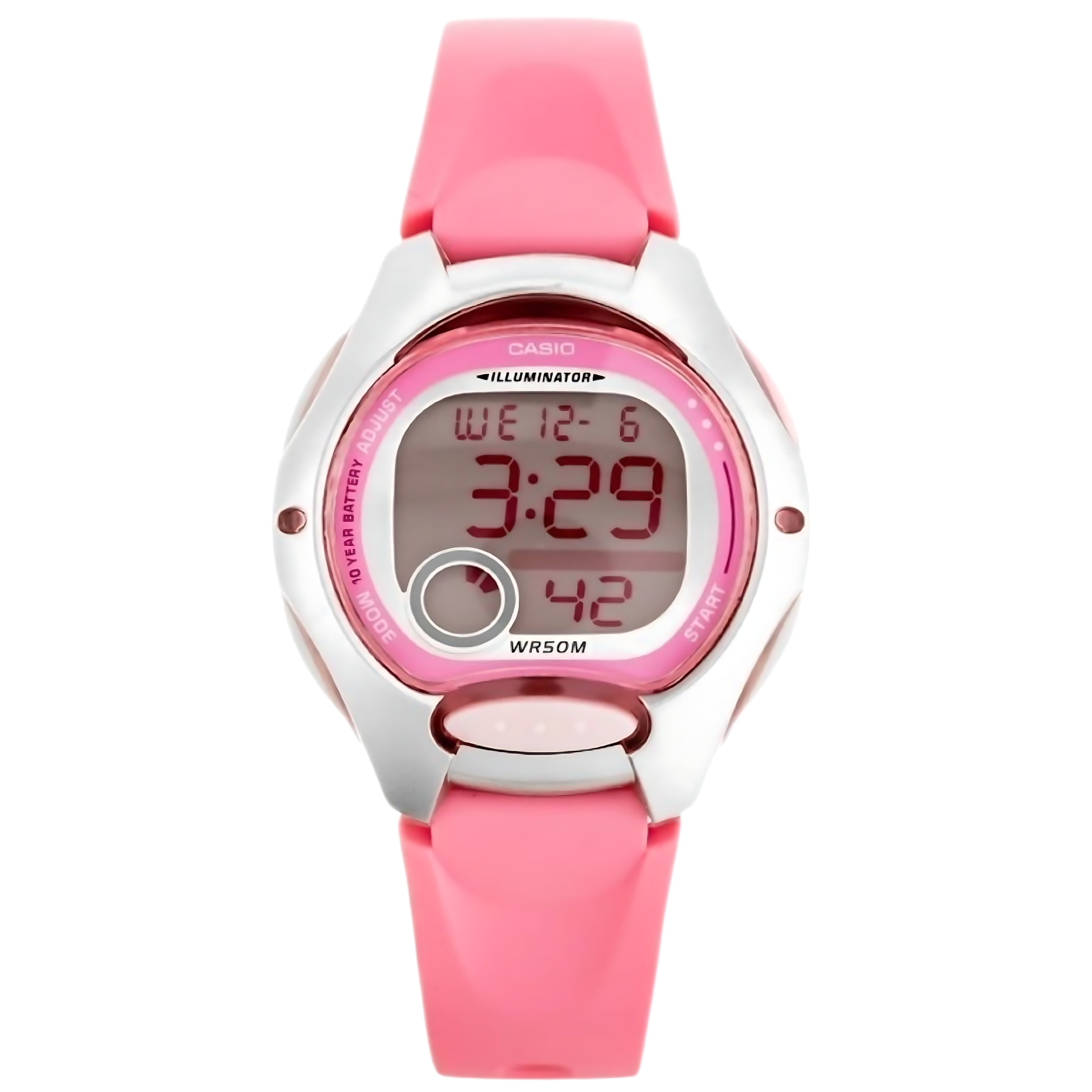 Dětské hodinky Casio LW-200-4B Růžové Sportovní WR50 Led Alarm Krabička