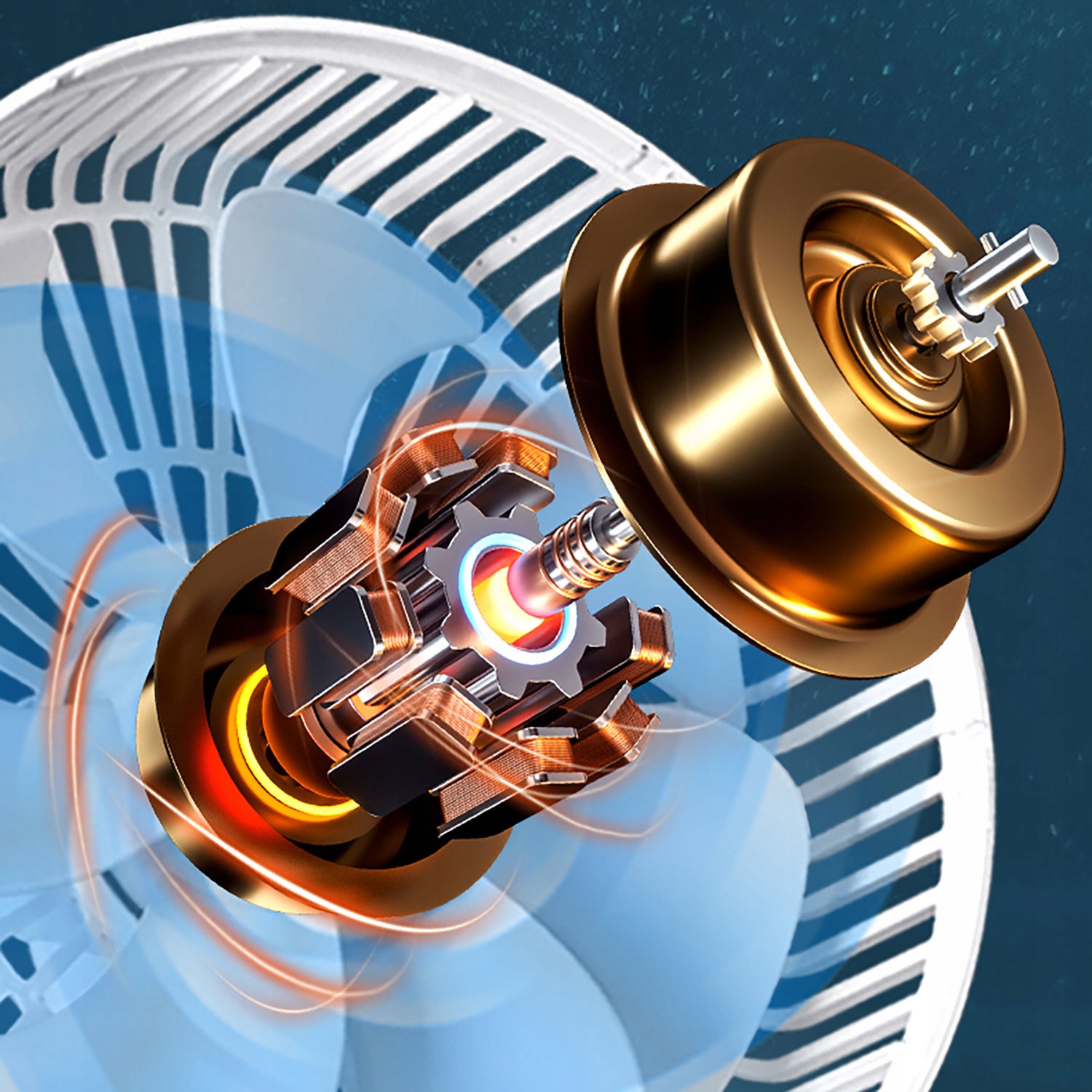 WENTYLATOR WIATRAK BIURKOWY PRZENOŚNY AKUMULATOROWY USB-C 4 PRĘDKOŚCI HIT! Kolor dominujący biały