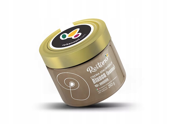 2x Bílý krém na mazání Bianca (bueno) 45% nocciole 250 g Reitano