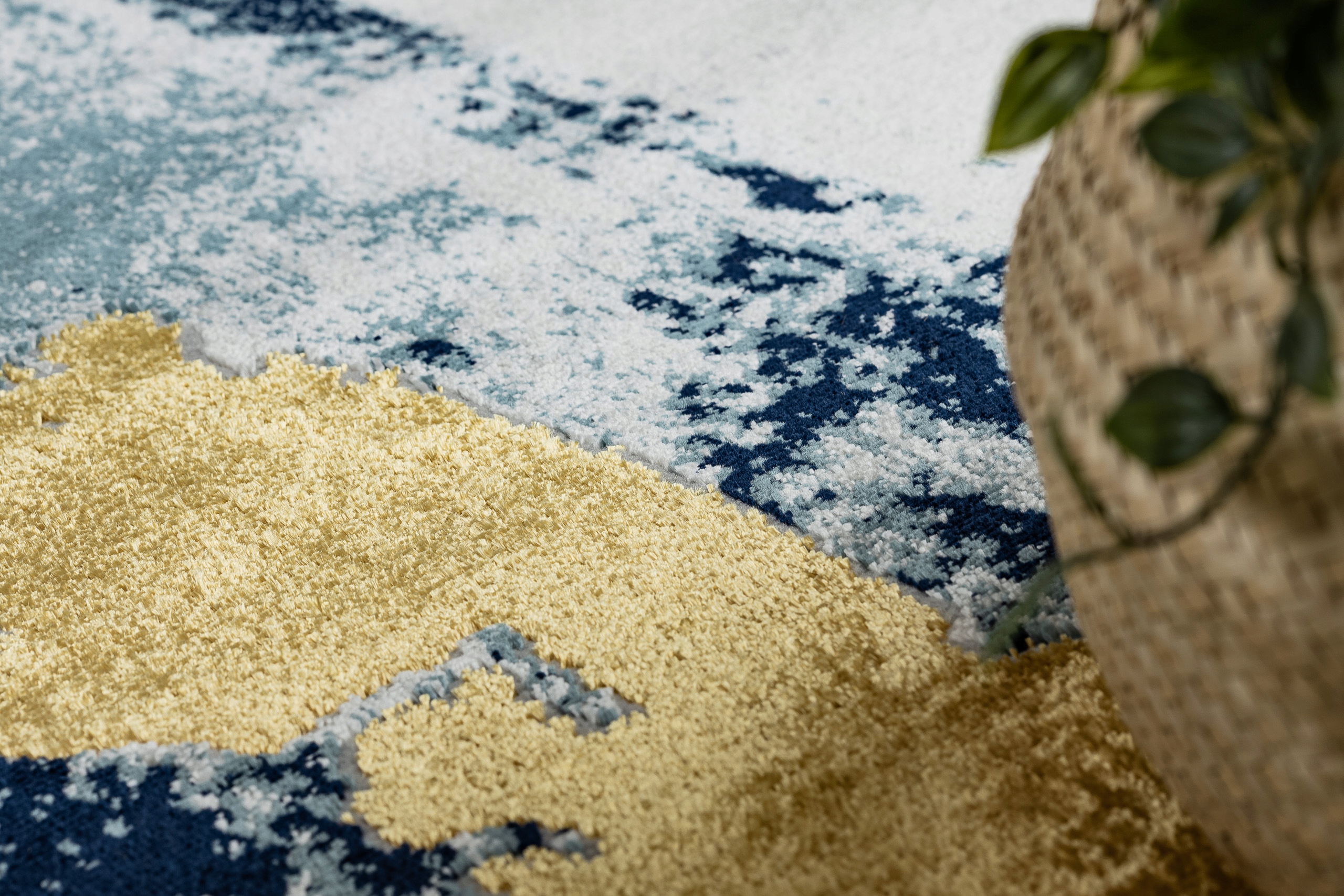 STYLOWY DYWAN 200x290 cm VINTAGE niebieski #AF769 Grubość 12 mm