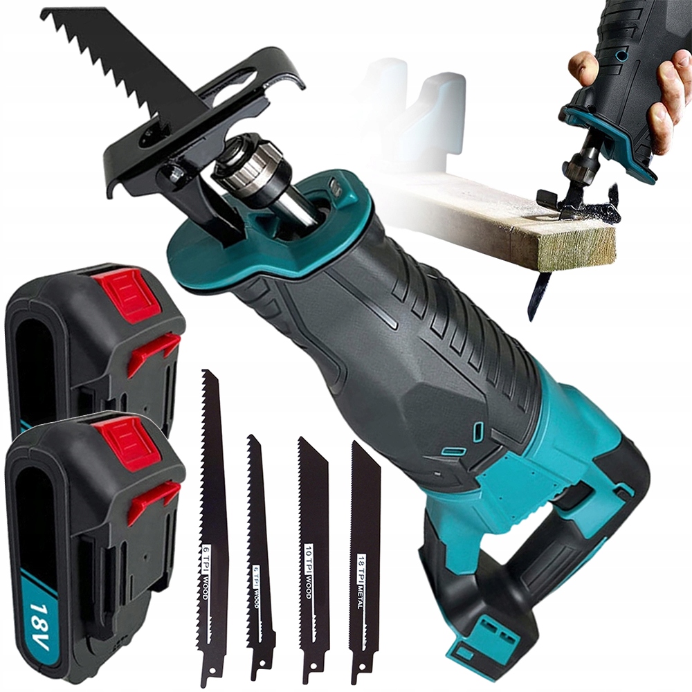 Bezdrátová Pila 18V Šavlová Pila Na Dřevo Akumulátorová Nabíječka