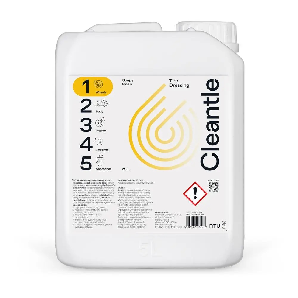 Čistiaci prostriedok na pneumatiky Cleantle 5 l