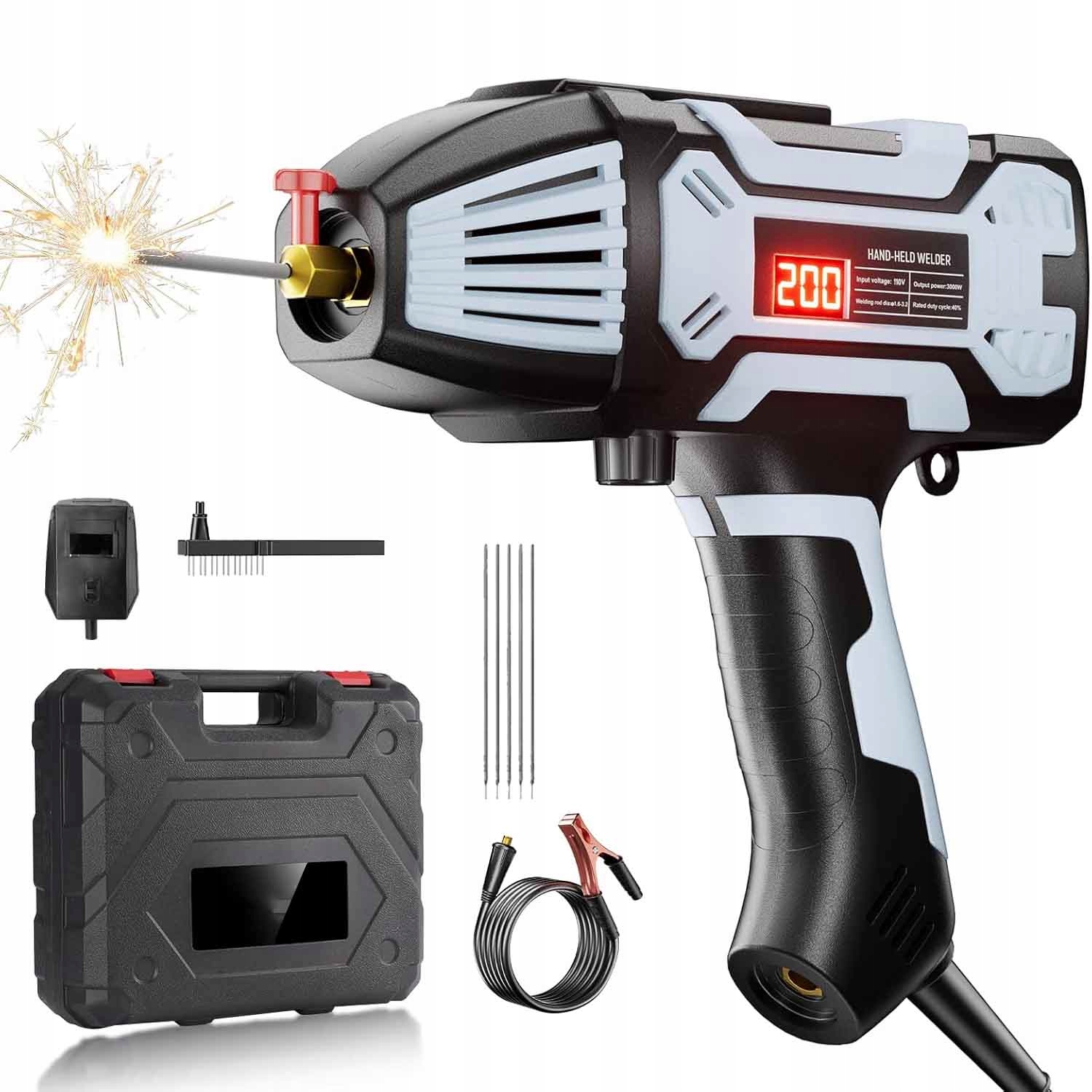 Ruční elektrický svařovací stroj 3000 W Invertorová mobilní svářečka Lehká