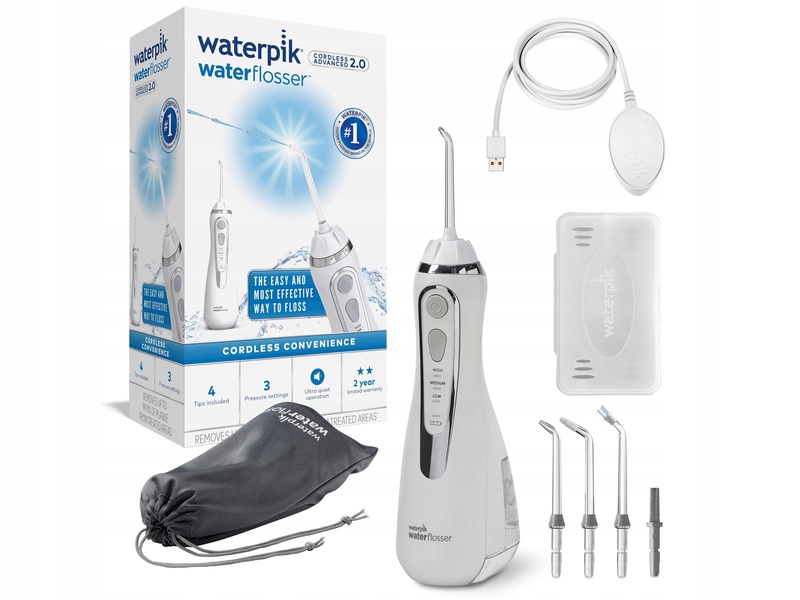 Irygator Waterpik WP-580 Cordless Advanced 2.0 Biały