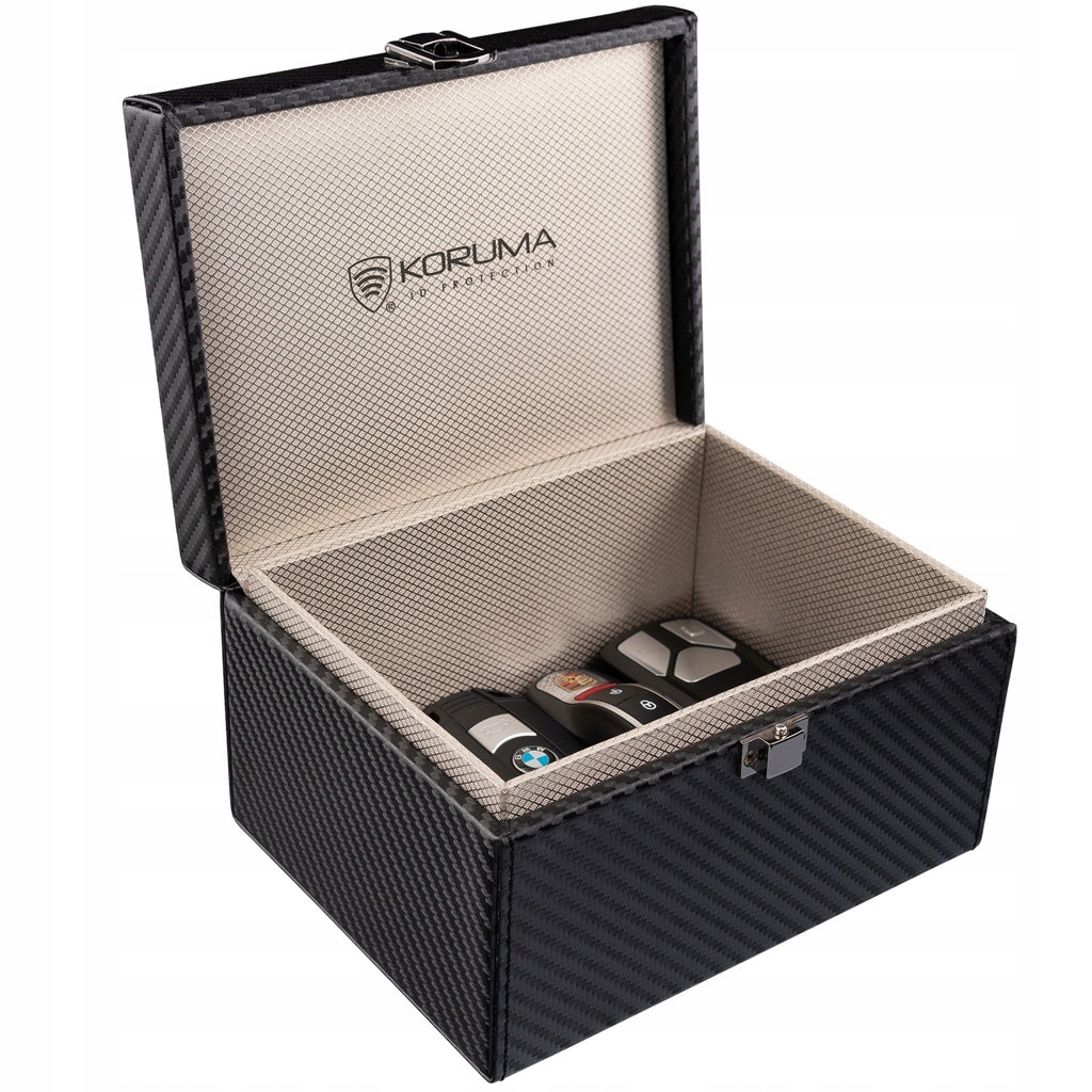 Koruma Faradayova klec Krabička Keyless na klíče od auta Carbon x2