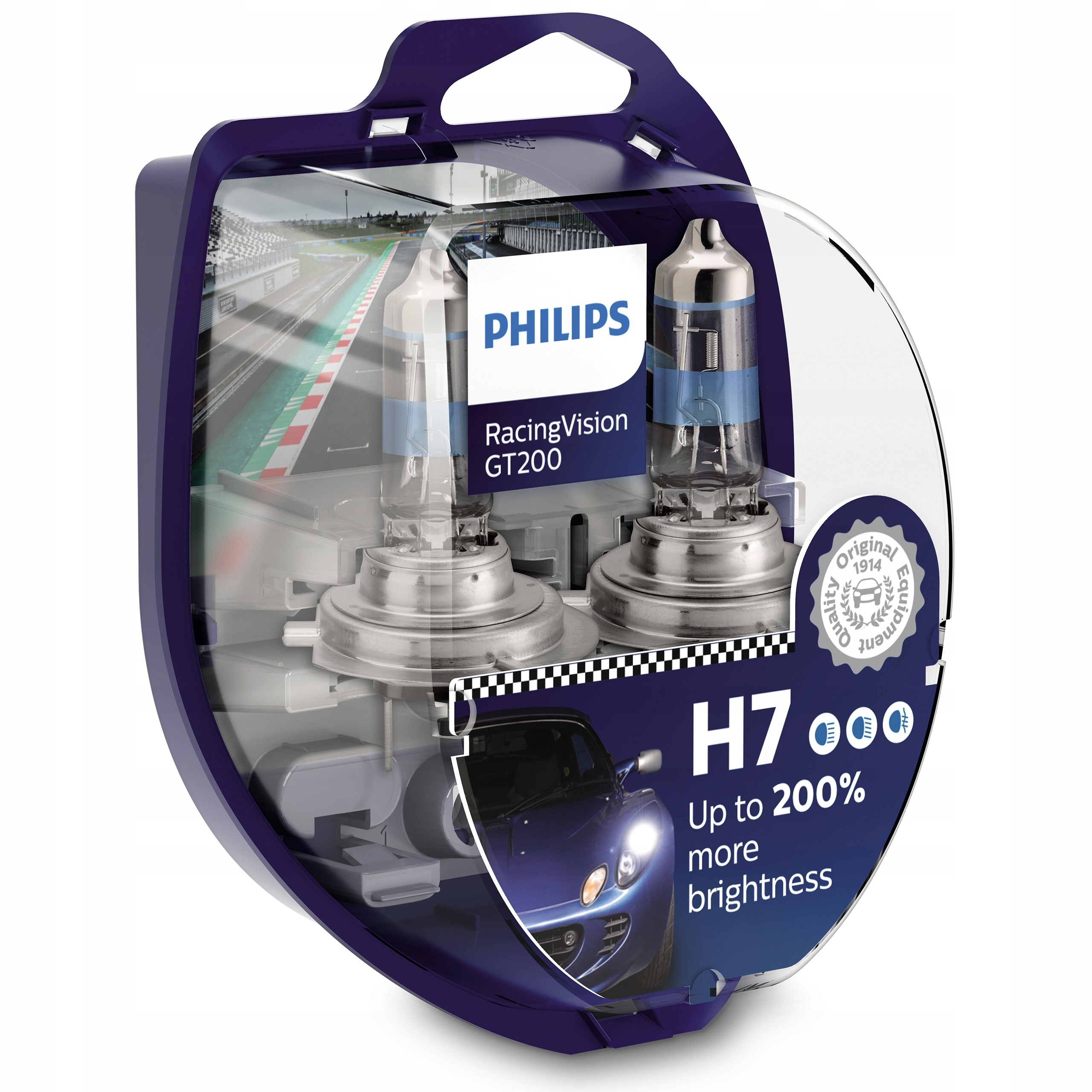 

Philips Żarówki Racing Vision GT200 +200% H7 12V